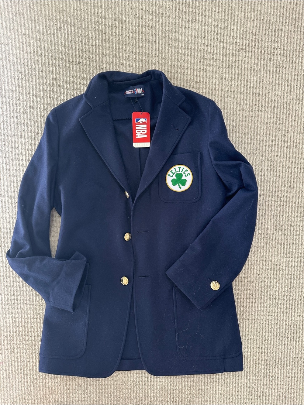Rowing Blazers NBA Navy Blazer with boston Celtics Crest 38R